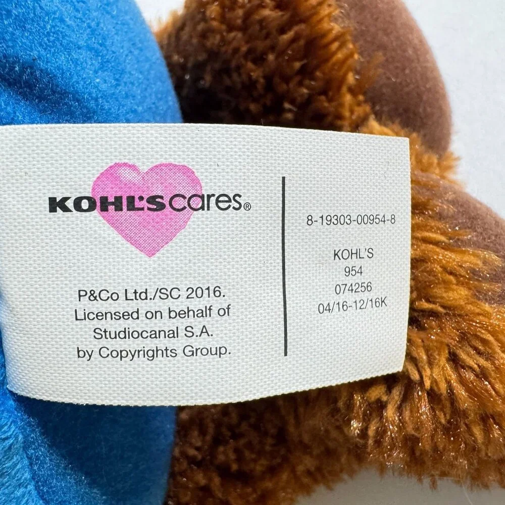 Paddington Bear Plush Kohls Cares 12" Honey-Brown Blue Duffel Coat Red Hat - Picture 8 of 11